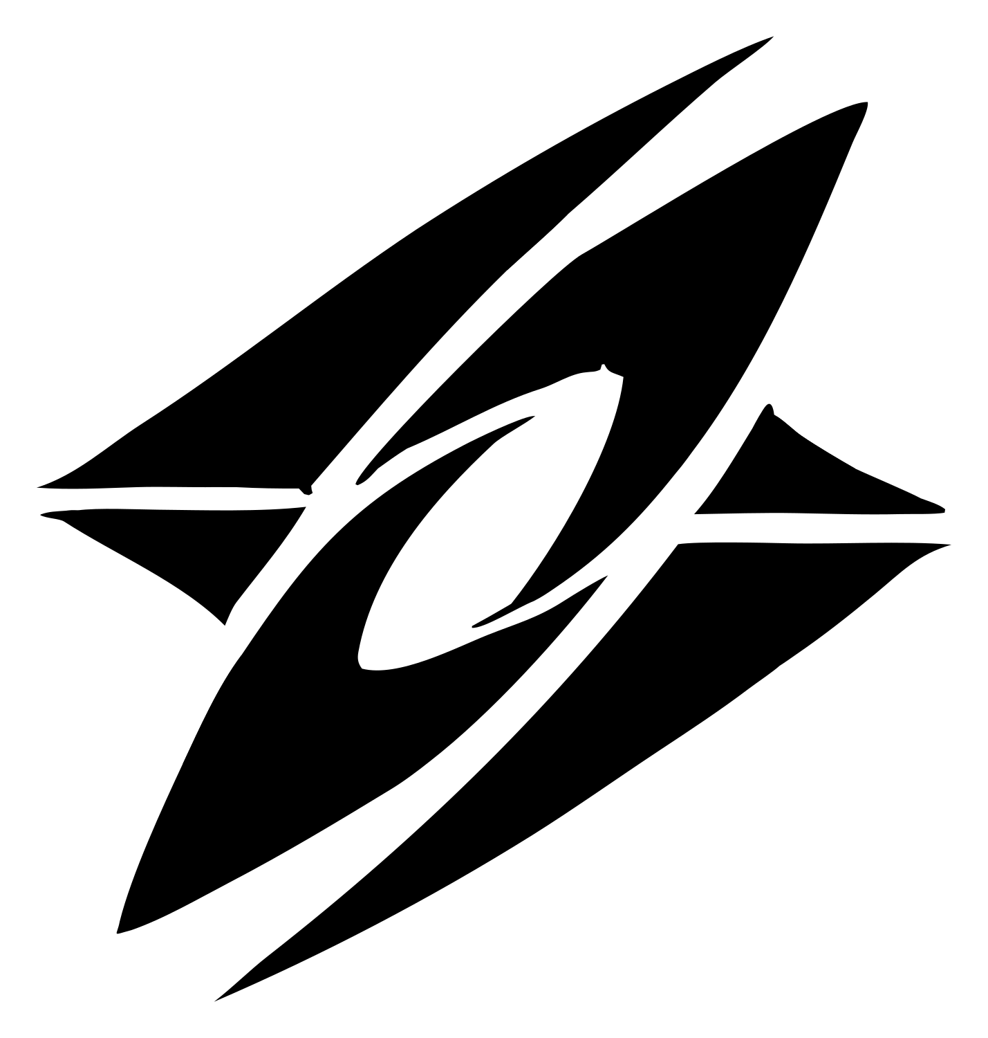 Hand-Drawn Eye Compass Mark #ffffff/#000000