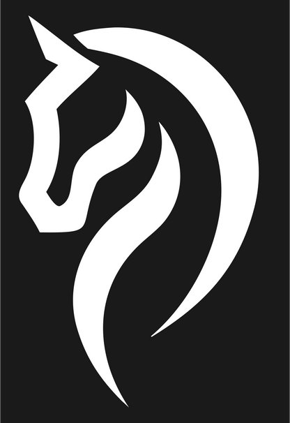 Monoline Horse Head Mark #1a1a1a/#ffffff