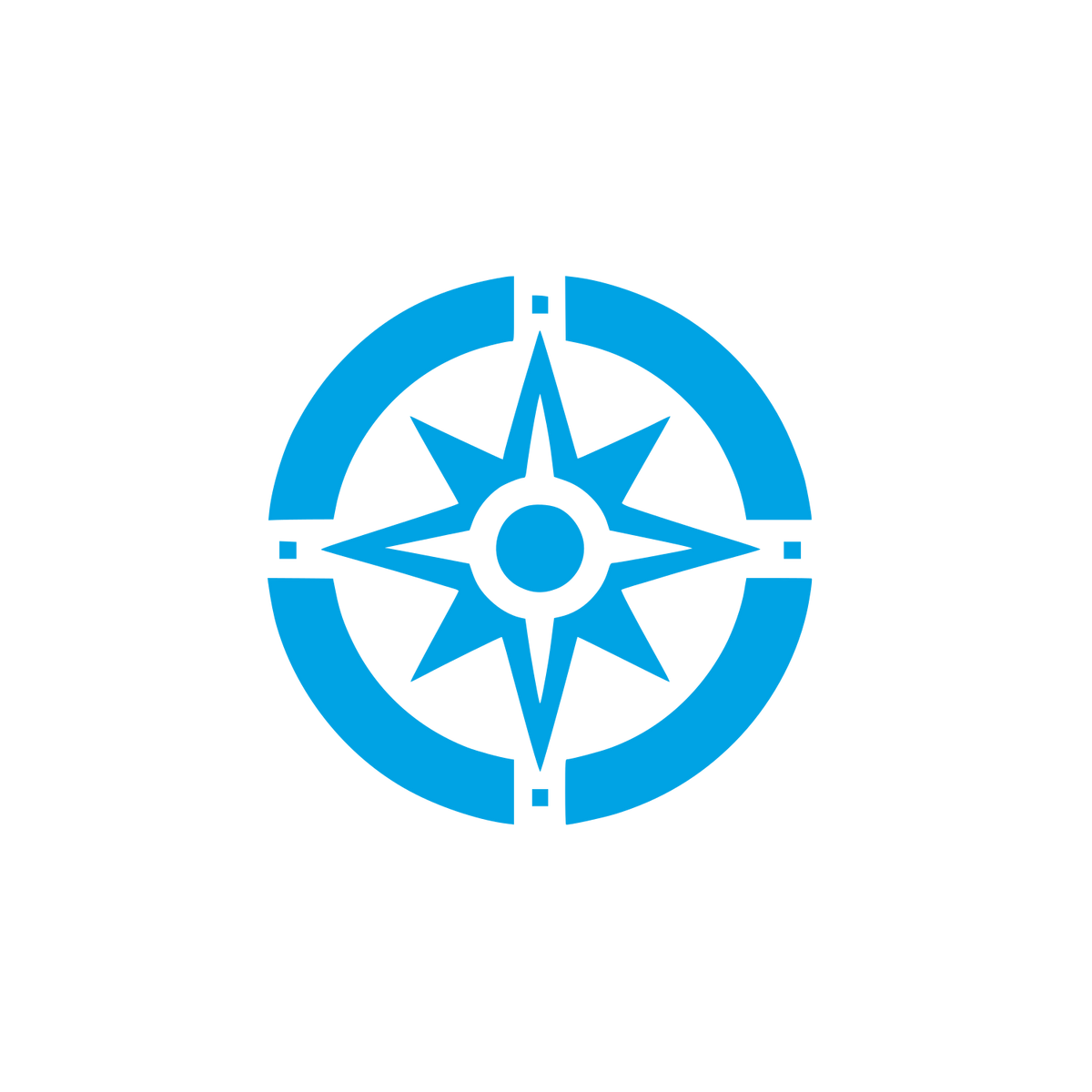Compass Rose Logo #00a3e4