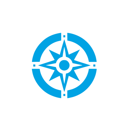 Compass Rose Logo #00a3e4