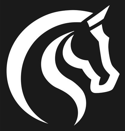 Unicorn Head Circular Mark #1a1a1a/#ffffff