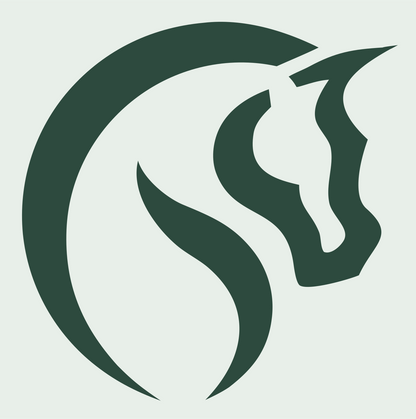 Unicorn Head Circle Mark #e8efe9/#2d4a3e