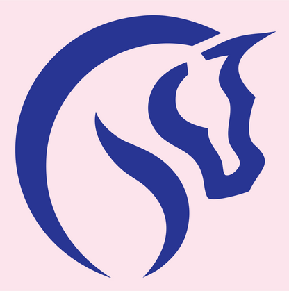 Unicorn Head Circle Mark #fce4ec/#283593