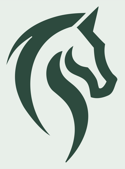 Tribal Horse Head Mark #e8efe9/#2d4a3e