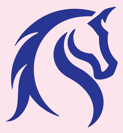 Tribal Horse Head Mark #fce4ec/#283593