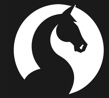 Negative Space Horse Neck Mark #1a1a1a/#ffffff