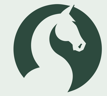 Negative Space Horse Neck Mark #e8efe9/#2d4a3e