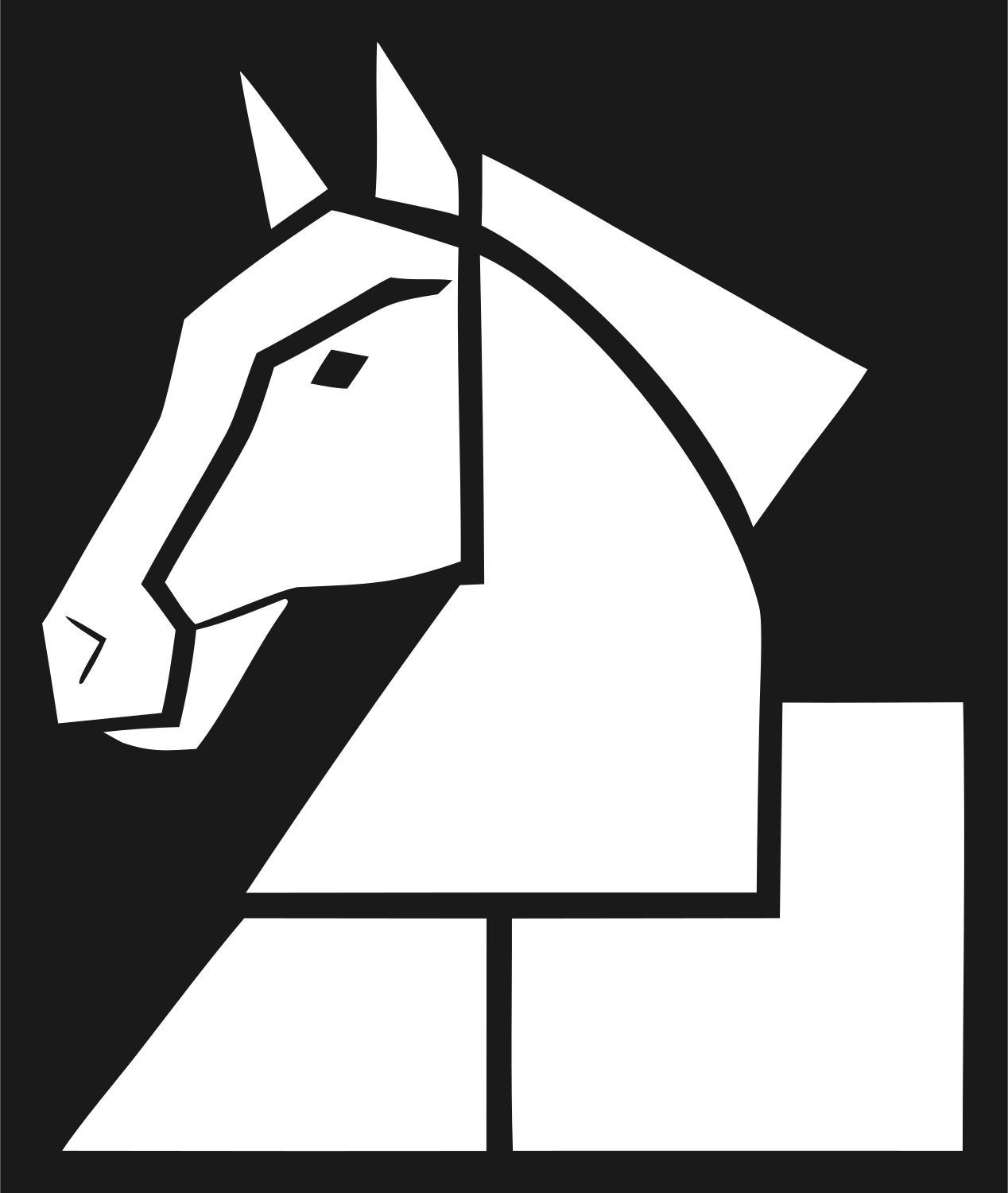 Heavy Horse Head Emblem #1a1a1a/#ffffff