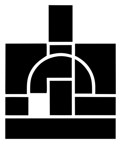 Blocky Horse Oven Icon #ffffff/#000000