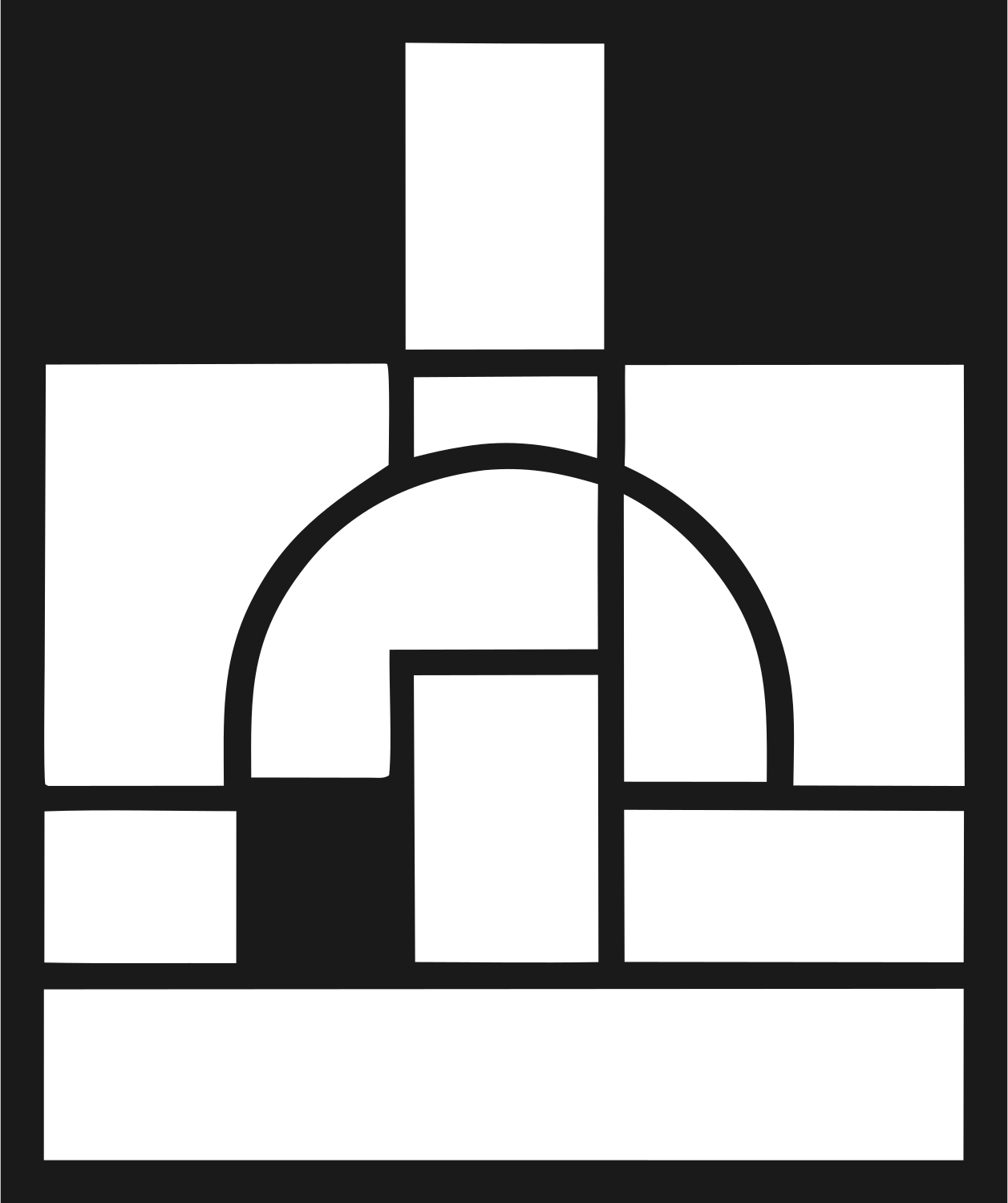 Blocky Horse Oven Icon #1a1a1a/#ffffff