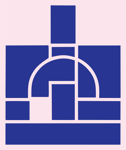 Blocky Horse Oven Icon #fce4ec/#283593