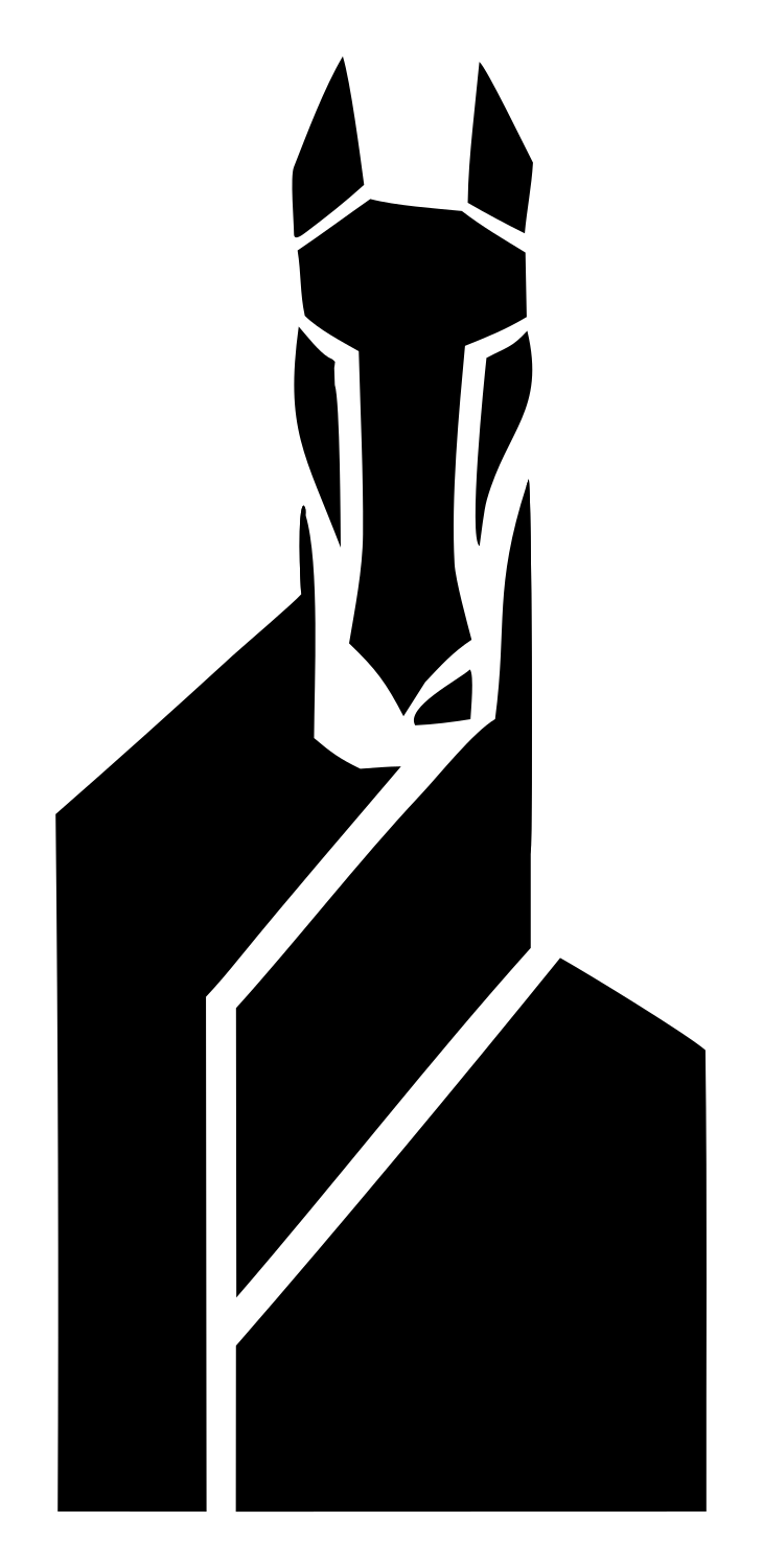 Heavy Horse Block Emblem #ffffff/#000000