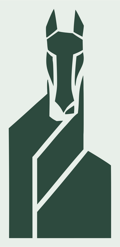 Heavy Horse Block Emblem #e8efe9/#2d4a3e