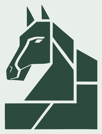 Blocky Horse Head Mark #e8efe9/#2d4a3e