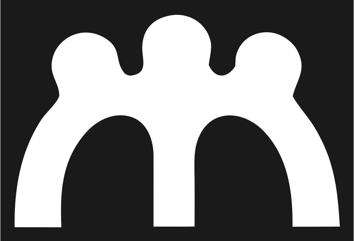 Triple Arch Horse Crown Mark #1a1a1a/#ffffff