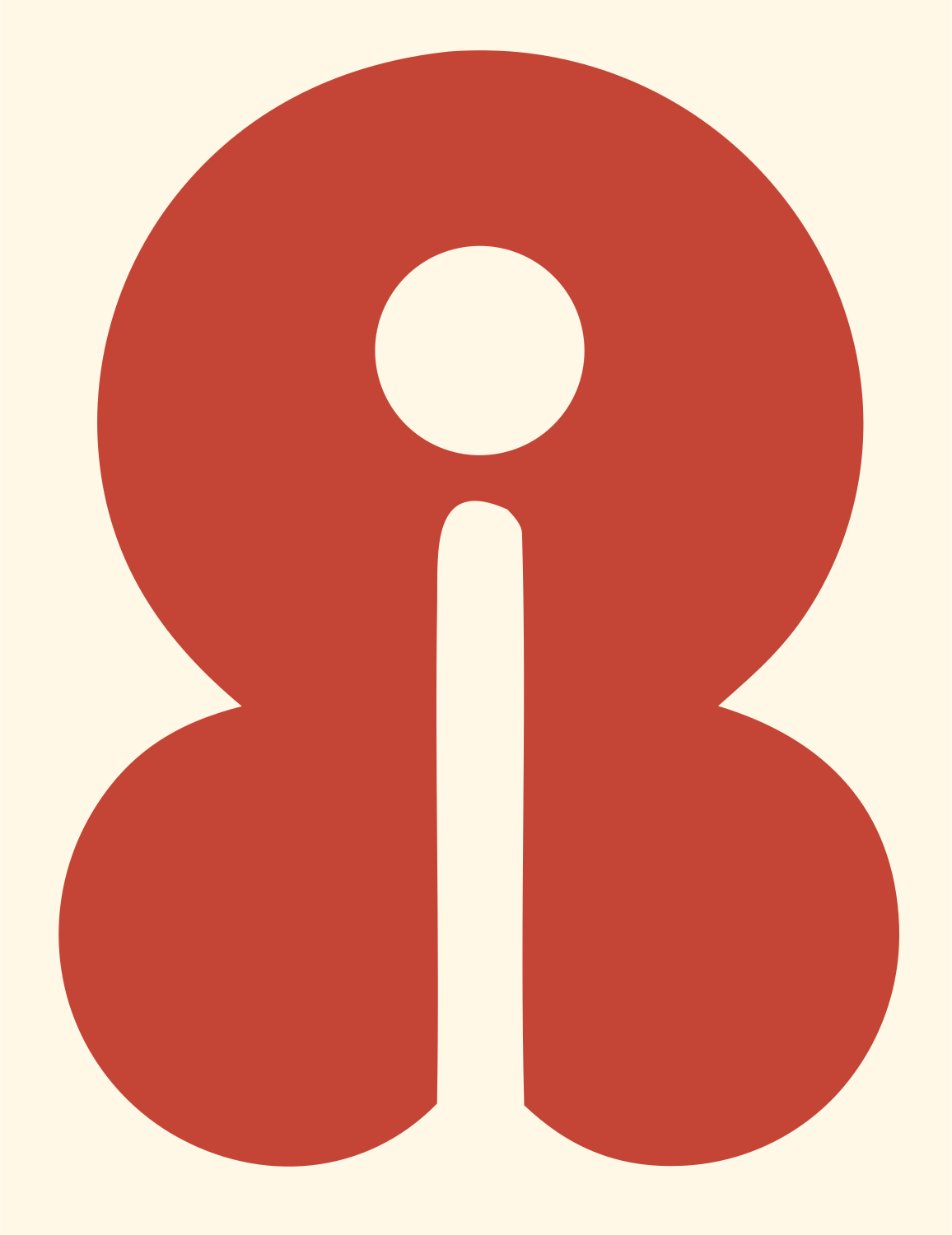 Bold Person House Mark #fff8e7/#c44536