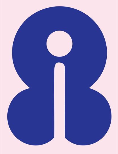 Bold Person House Mark #fce4ec/#283593