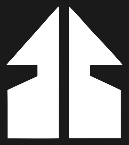 Split Arrow House Mark #1a1a1a/#ffffff