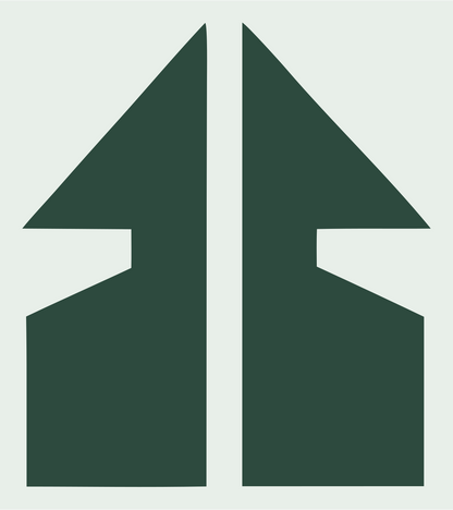 Split Arrow House Mark #e8efe9/#2d4a3e
