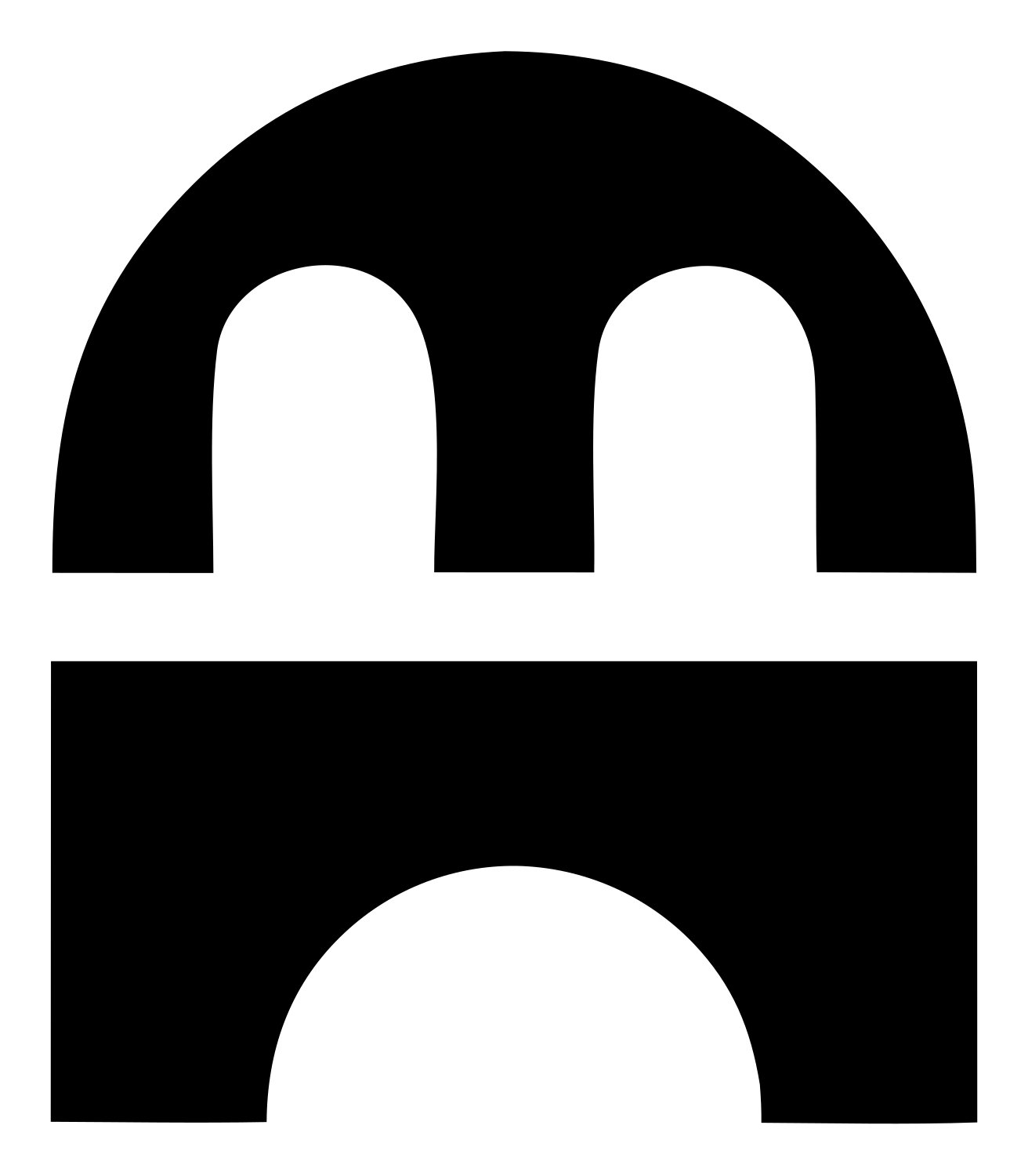 Bold Arch Bridge House Emblem #ffffff/#000000