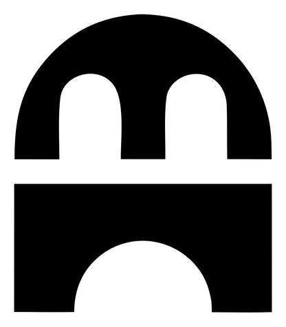 Bold Arch Bridge House Emblem #ffffff/#000000