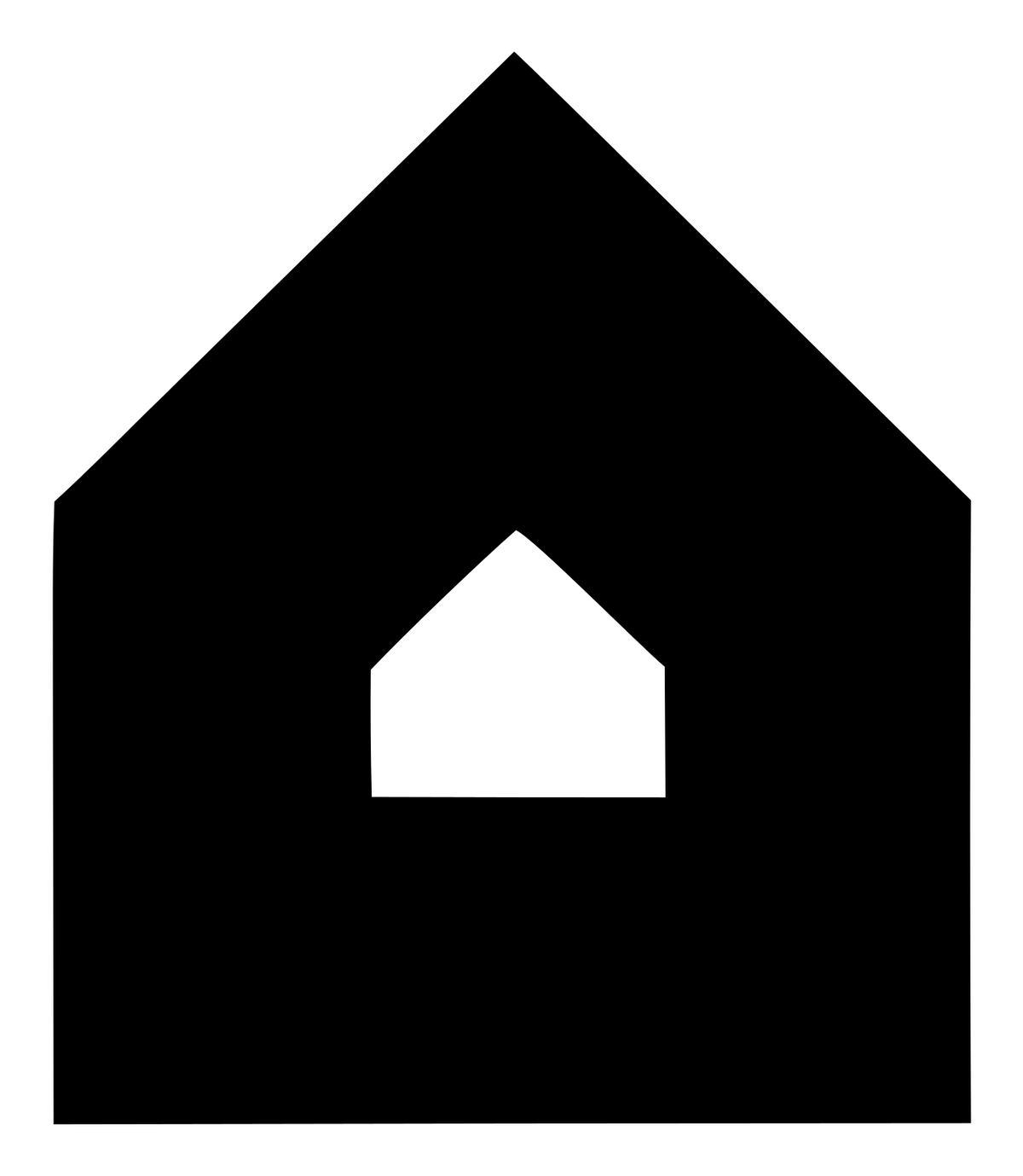 Negative Space House-in-House Icon #ffffff/#000000