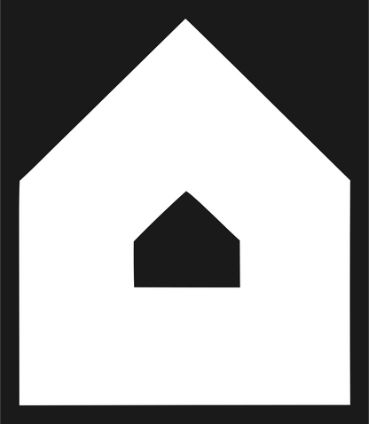 Negative Space House-in-House Icon #1a1a1a/#ffffff