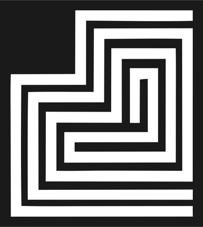 Geometric Stepped House Mark #1a1a1a/#ffffff