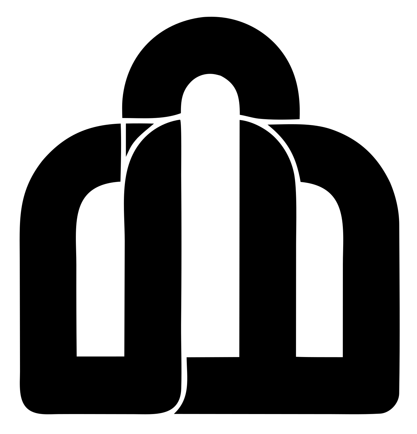 Triple Arch House Mark #ffffff/#000000