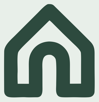 Monoline House Arch Icon #e8efe9/#2d4a3e