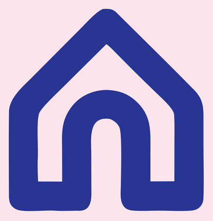 Monoline House Arch Icon #fce4ec/#283593