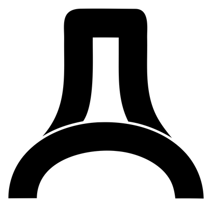 Bold Keyhole House Badge #ffffff/#000000
