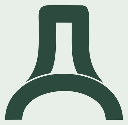 Bold Keyhole House Badge #e8efe9/#2d4a3e