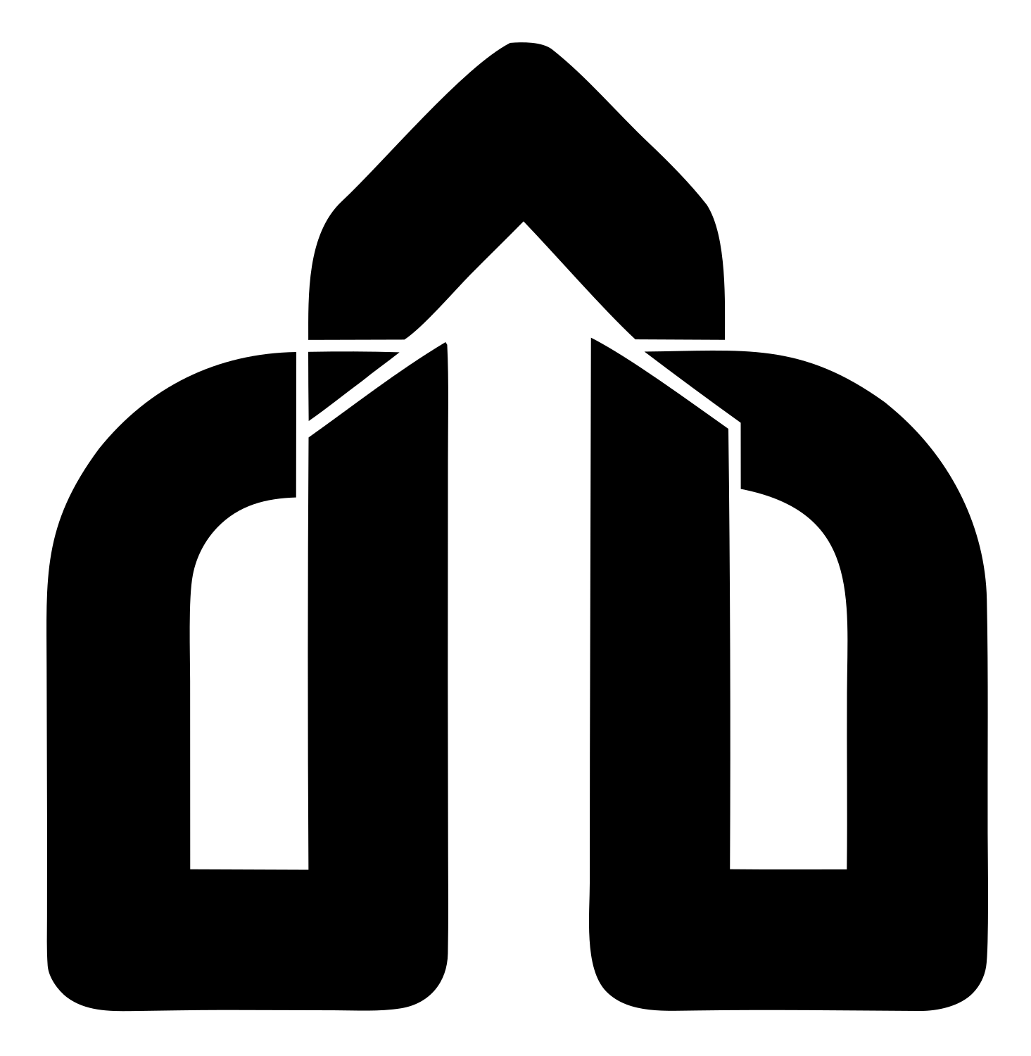 Arrow House Upward Mark #ffffff/#000000