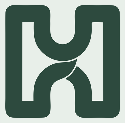 Monoline Letter H House Mark #e8efe9/#2d4a3e