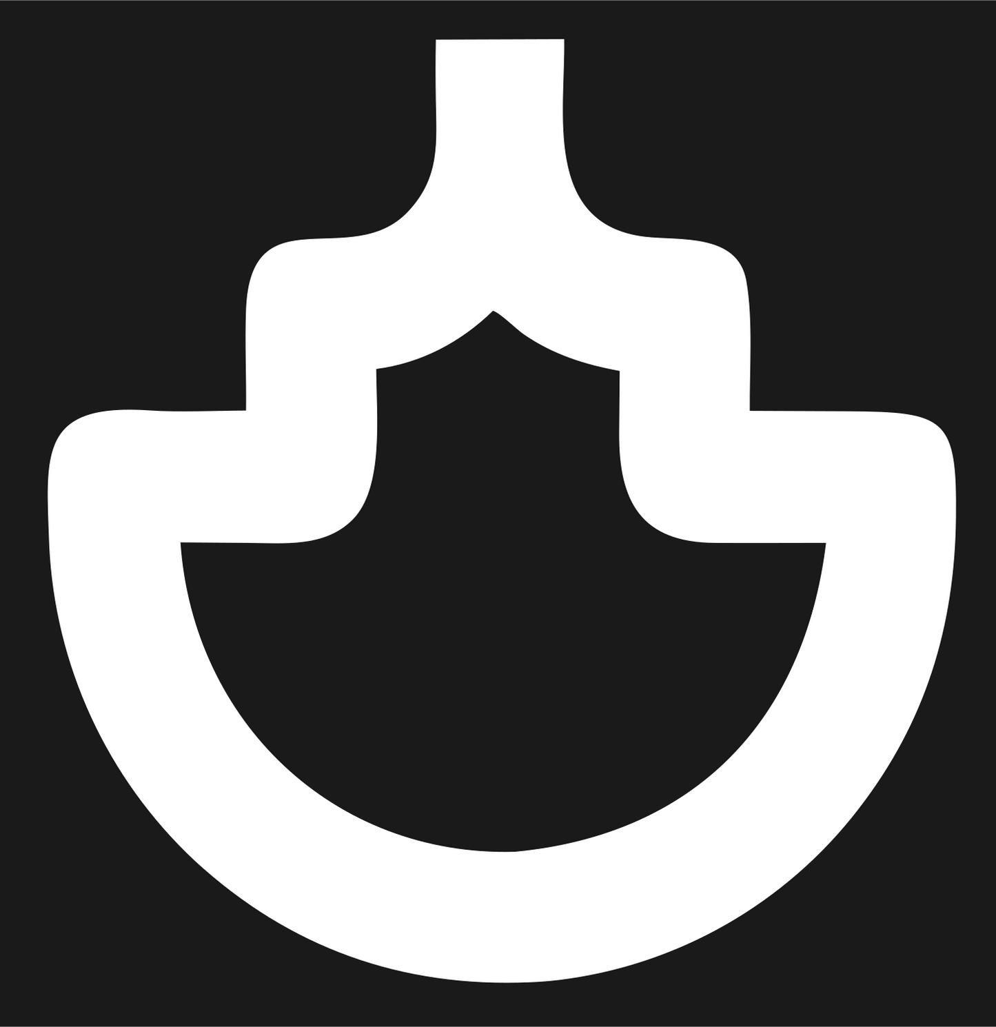 Monoline Anchor House Mark #1a1a1a/#ffffff