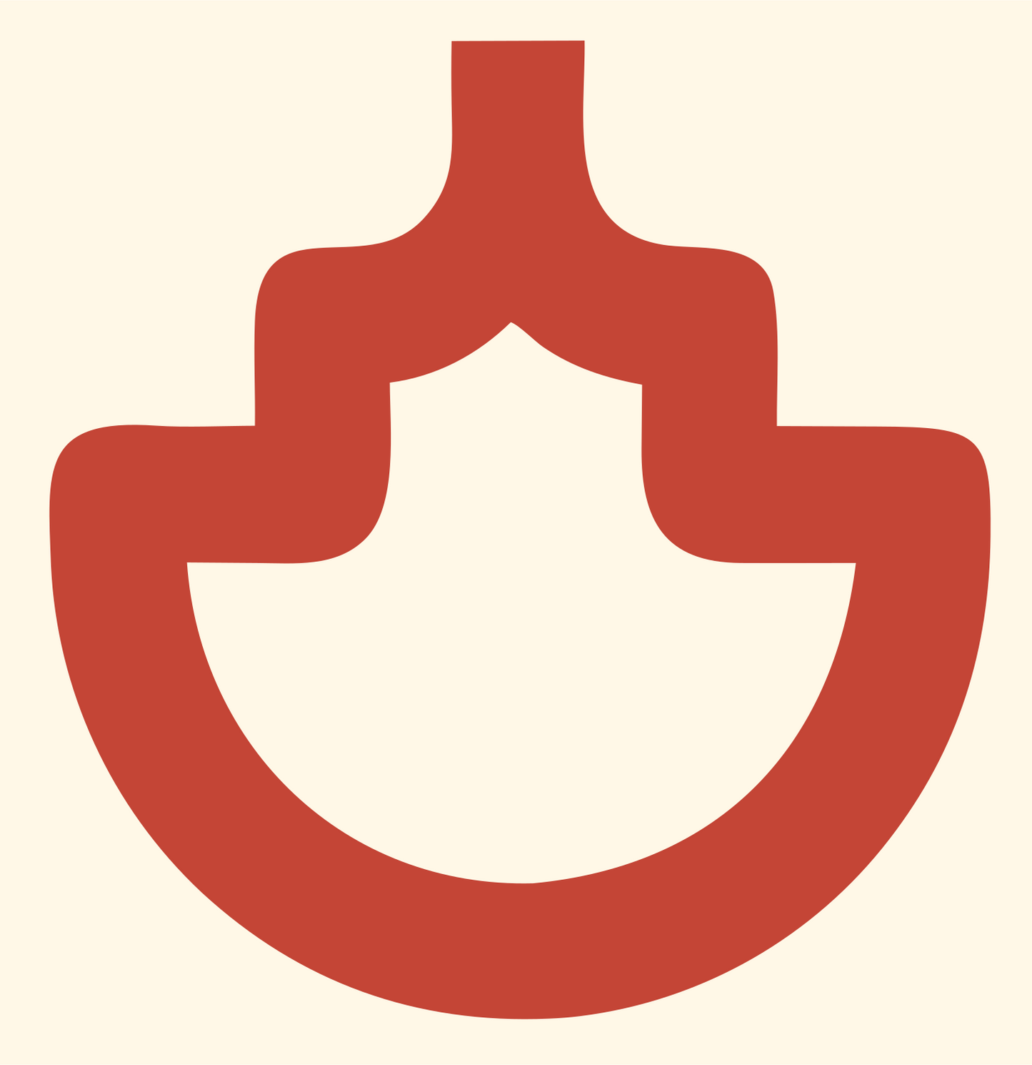 Monoline Anchor House Mark #fff8e7/#c44536