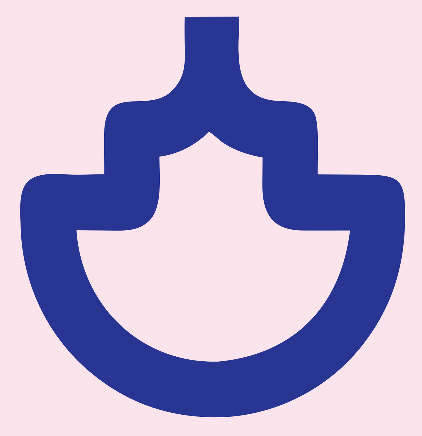 Monoline Anchor House Mark #fce4ec/#283593