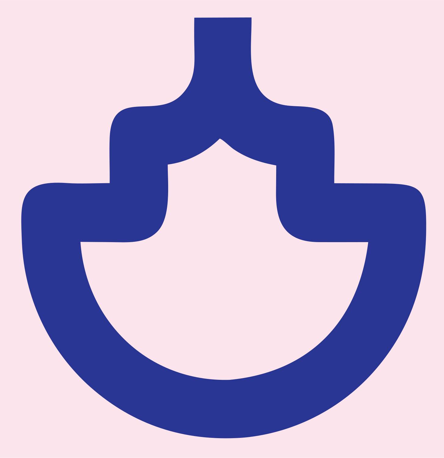 Monoline Anchor House Mark #fce4ec/#283593