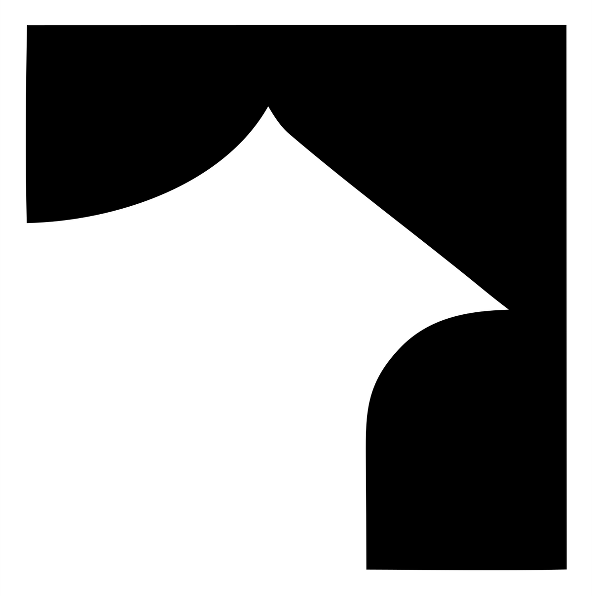 Negative Space Corner House Mark #ffffff/#000000