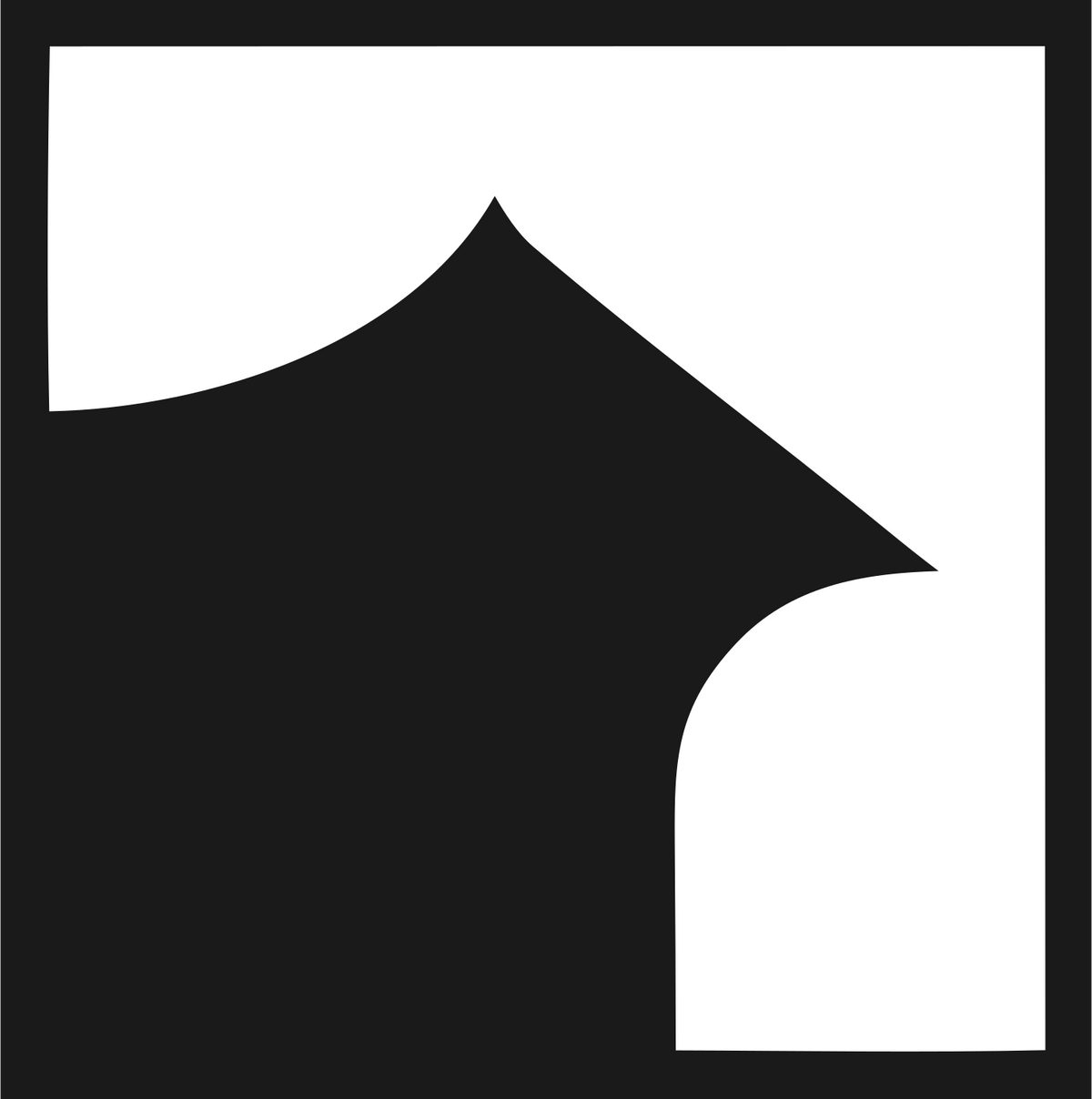 Negative Space Corner House Mark #1a1a1a/#ffffff