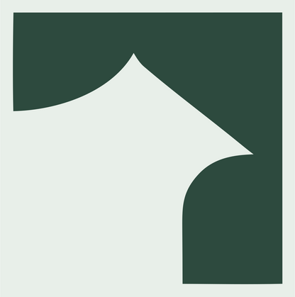 Negative Space Corner House Mark #e8efe9/#2d4a3e