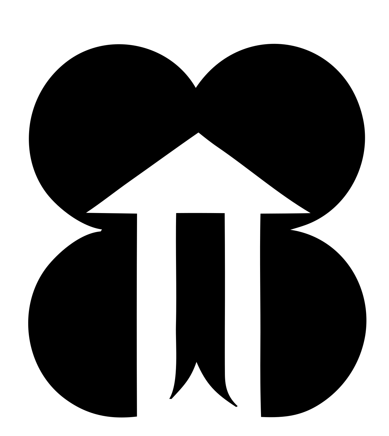 Four Circle House Emblem #ffffff/#000000