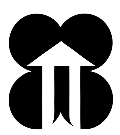 Four Circle House Emblem #ffffff/#000000