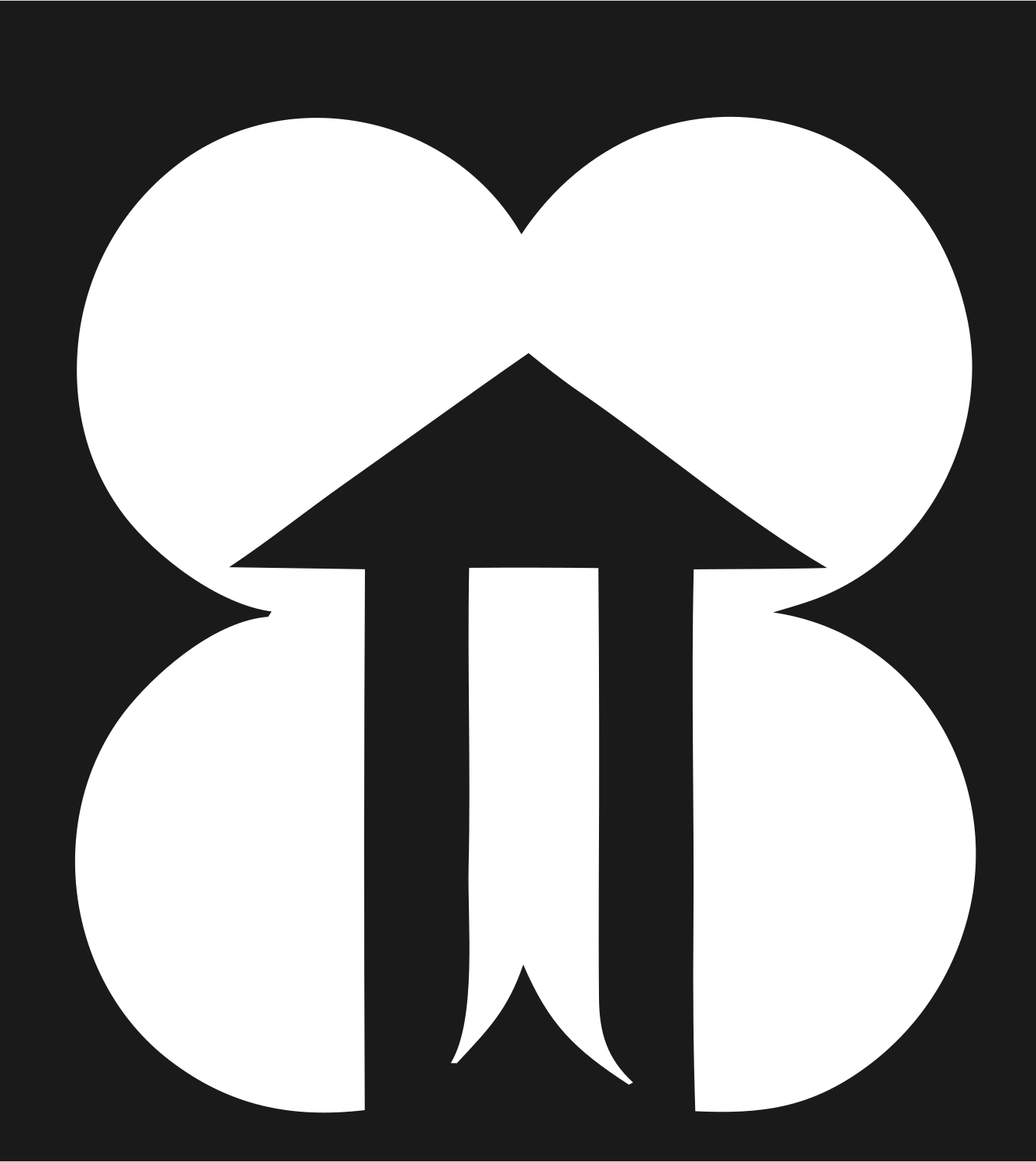 Four Circle House Emblem #1a1a1a/#ffffff