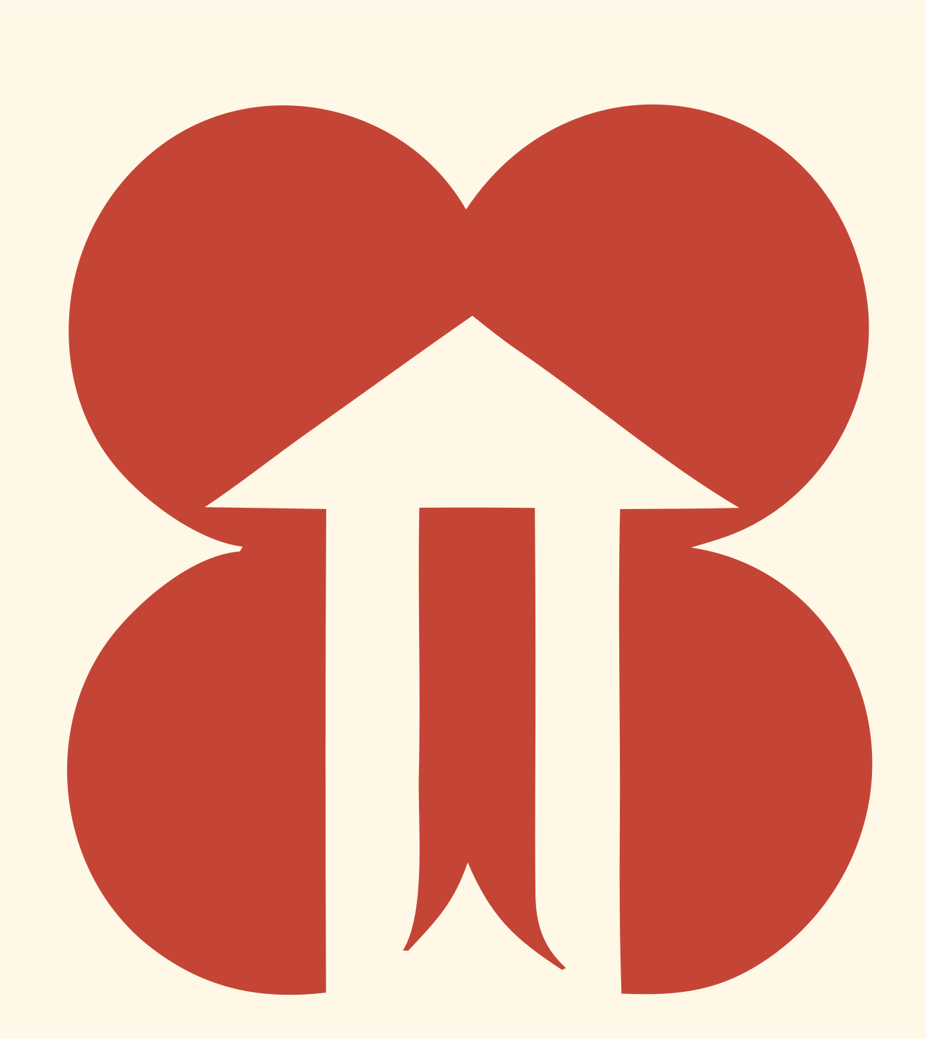 Four Circle House Emblem #fff8e7/#c44536