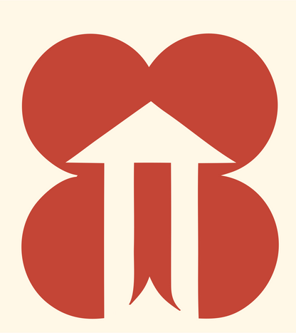 Four Circle House Emblem #fff8e7/#c44536