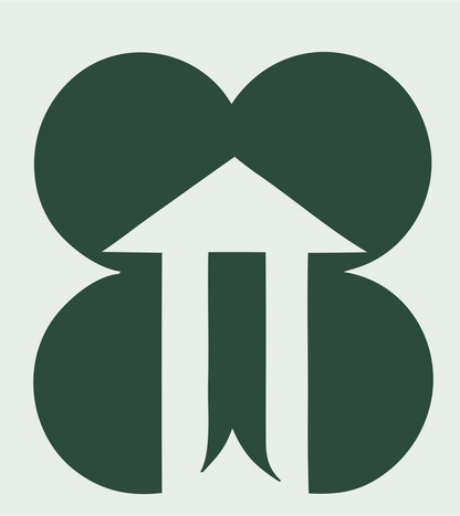 Four Circle House Emblem #e8efe9/#2d4a3e
