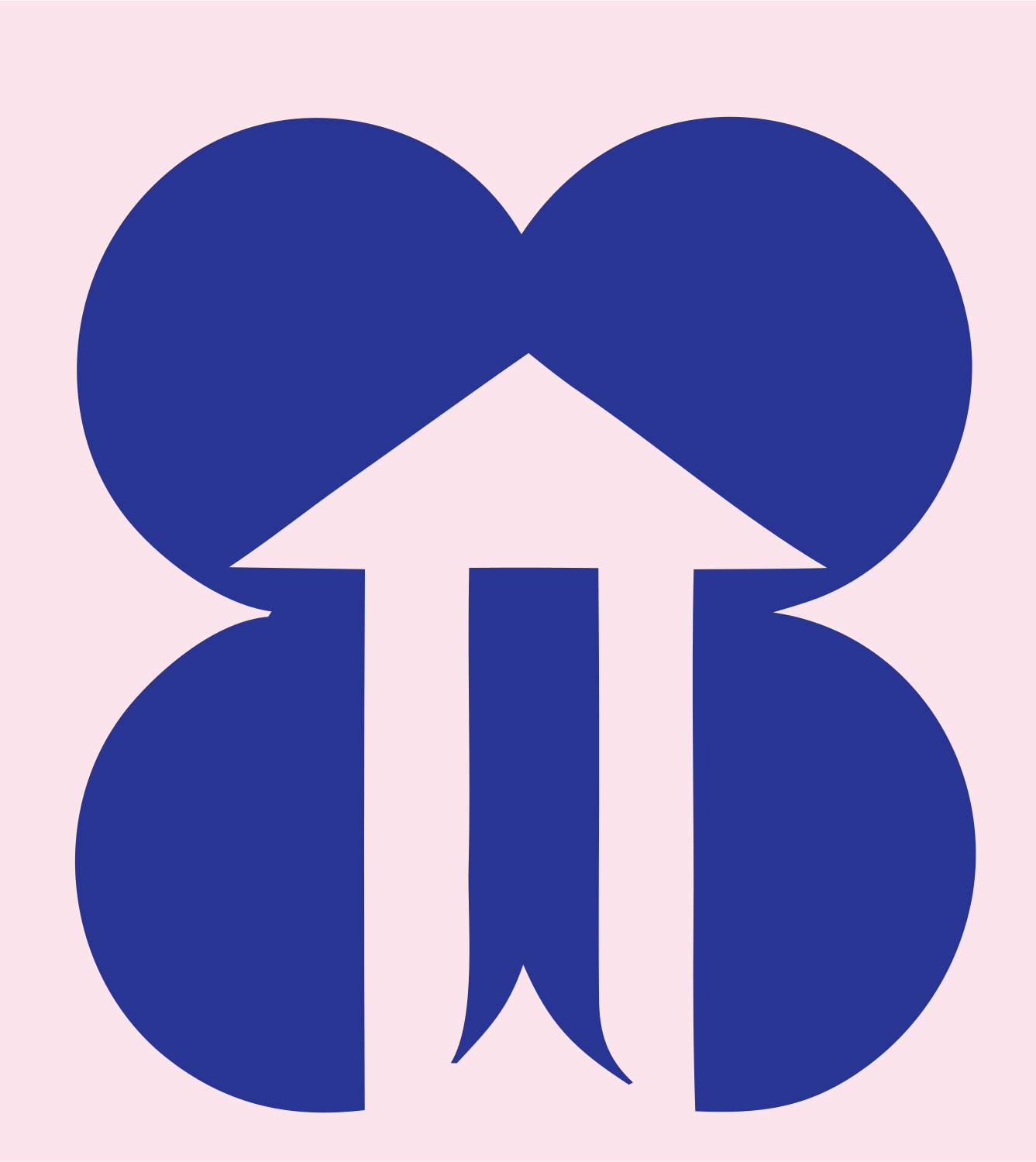 Four Circle House Emblem #fce4ec/#283593
