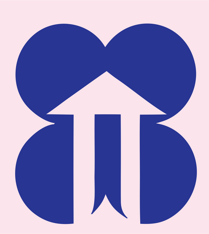 Four Circle House Emblem #fce4ec/#283593